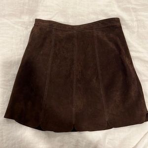 Zara Basic Brown Corduroy Skirt